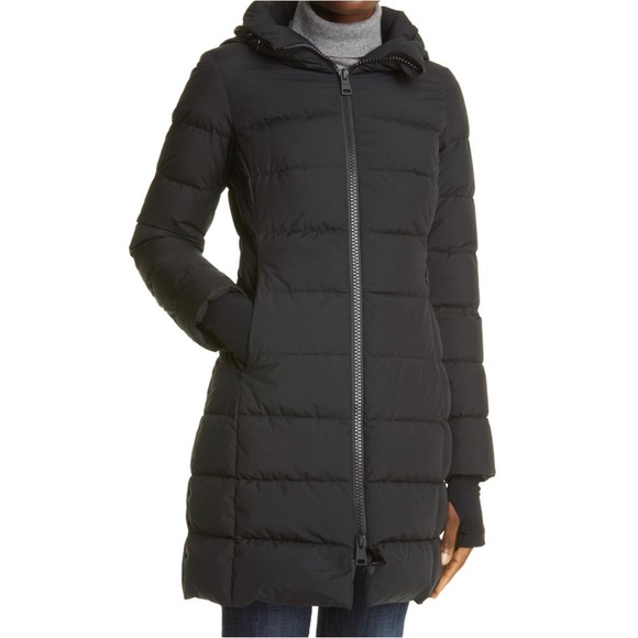 🖤SOLD🖤 Herno Laminar Water Repellent Hooded Down Puffer Coat BLACK, Sz 6 US/42 - Picture 1 of 12